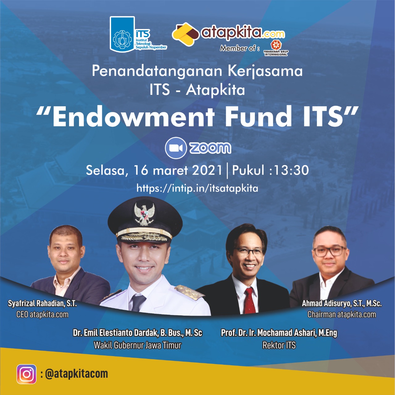 ITS Kembangkan Dana Abadi Bersama Atapkita.com